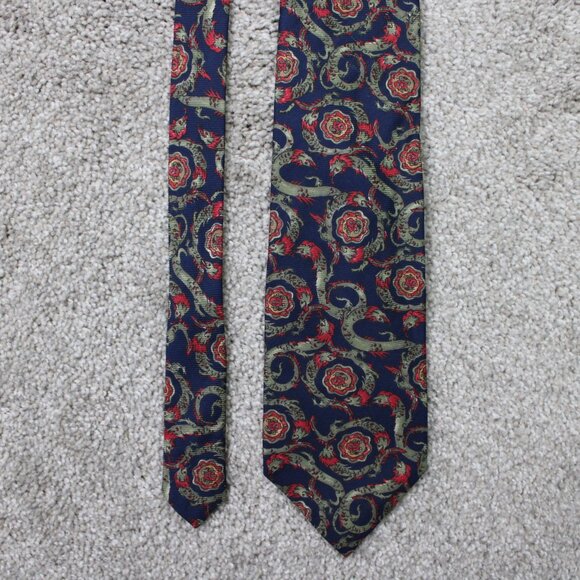 Lot of 3 Ties Burberry London, 2 Christian Dior Monsieur Silk Red/Blue/Green - Picture 12 of 13